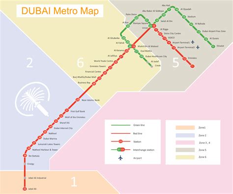 dubai map metro